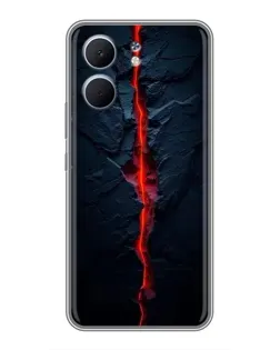 Чохол для OPPO A5x з картинкою «Червона лавова тріщина»