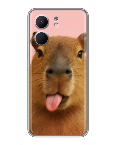 Чохол для OPPO A5x з картинкою «Капібара з язиком»