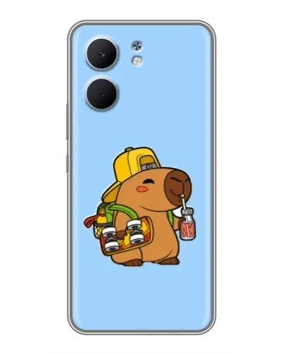 Чохол для OPPO A5x з картинкою «Капібара на скейті»