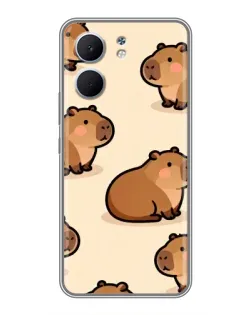 Чохол для OPPO A5x з картинкою «Паттерн милих капібар»