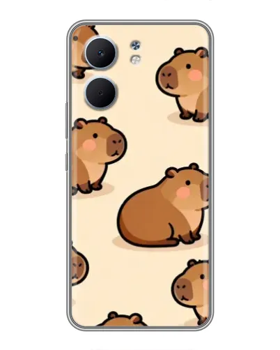 Чохол для OPPO A5x з картинкою «Паттерн милих капібар»