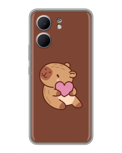 Чохол для OPPO A5x з картинкою «Капібара з серцем»
