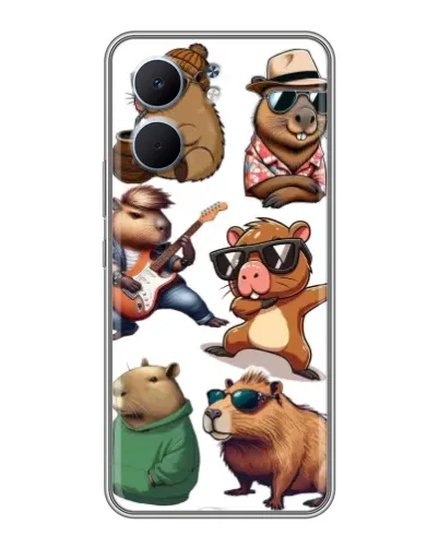Чохол для OPPO A5x з картинкою «Круті капібари музиканти»