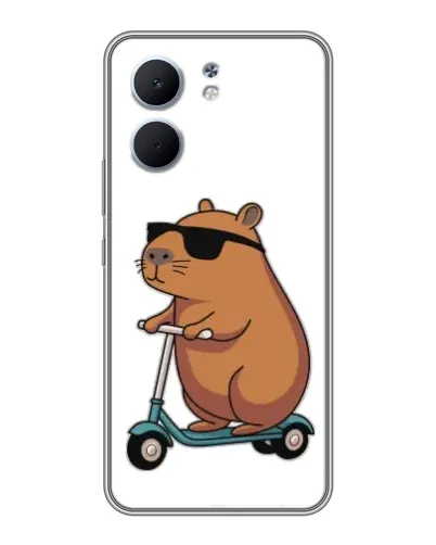 Чохол для OPPO A5x з картинкою «Капібара на самокаті»