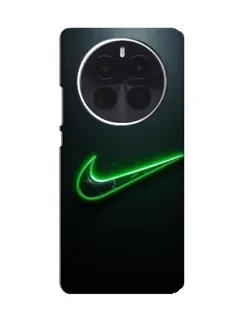 Чехол для OPPO A6 GT с картинкой «Неоновый контур Nike»