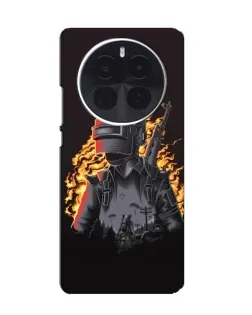 Чехол для OPPO A6 Max с картинкой «PUBG — огненный силуэт»