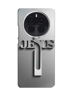 Чехол для OPPO A6 Max с картинкой «Металлический крест Jesus»