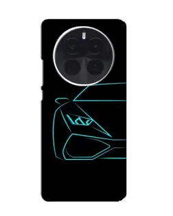 Чехол для OPPO A6 Max с картинкой «Голубой силуэт Lamborghini»