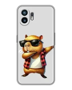 Чехол для OPPO A6 Pro 5G с картинкой «Капибара рэпер даб»