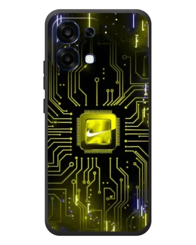 Чохол для OPPO A6 Pro з картинкою «Nike — золота іскра»