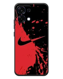 Чехол для OPPO A6 Pro с картинкой «Красные брызги Nike»