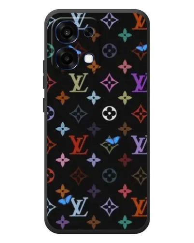 Чохол для OPPO A6 Pro з картинкою «Кольорова монограма LV»