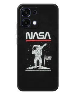 Чехол для OPPO A6 Pro с картинкой «NASA — шагаем по Луне»