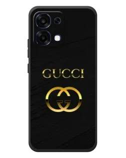 Чохол для OPPO A6 Pro з картинкою «Золотий логотип Gucci»