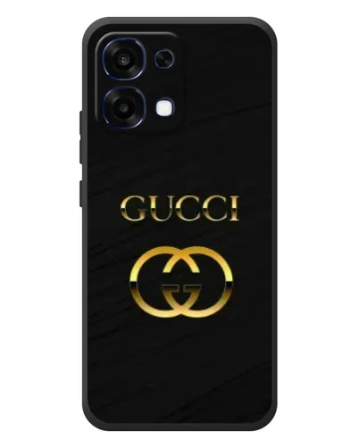 Чохол для OPPO A6 Pro з картинкою «Золотий логотип Gucci»