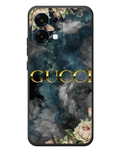 Чохол для OPPO A6 Pro з картинкою «Абстрактні квіти Gucci»