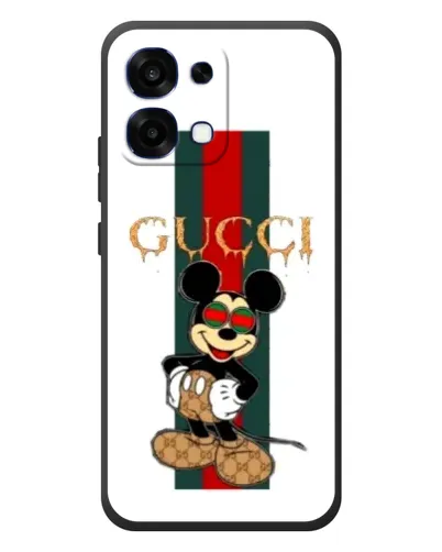 Чохол для OPPO A6 Pro з картинкою «Міккі Маус Gucci — смуги»