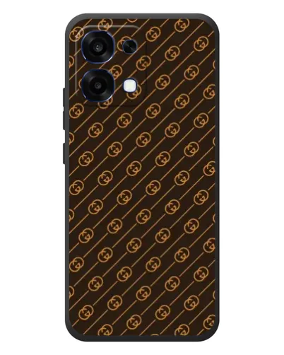 Чохол для OPPO A6 Pro з картинкою «Gucci — золоті діагоналі»