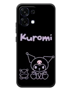 Чохол для OPPO A6 Pro з картинкою «Kuromi — чорний мінімалізм»