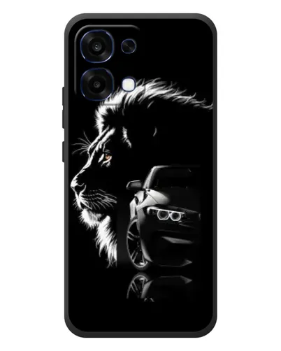 Чехол для OPPO A6 Pro с картинкой «BMW и лев» Чехол для OPPO A6 Pro с картинкой «BMW и лев»