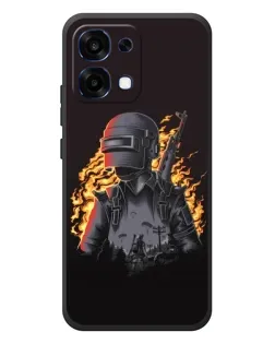 Чохол для OPPO A6 Pro з картинкою «PUBG — вогняний силует»
