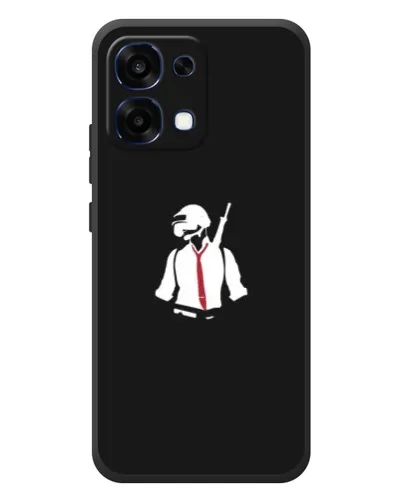 Чохол для OPPO A6 Pro з картинкою «PUBG — силует воїна»