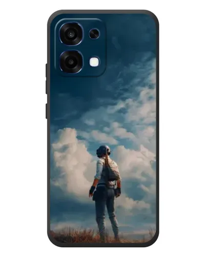 Чохол для OPPO A6 Pro з картинкою «Герой PUBG на скелі»