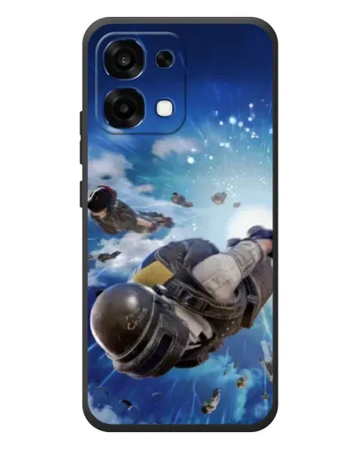 Чохол для OPPO A6 Pro з картинкою «Десант PUBG — стрибок»
