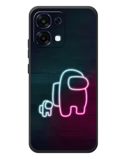 Чохол для OPPO A6 Pro з картинкою «Among Us неон-арт»