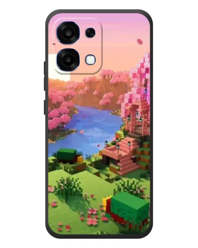 Чохол для OPPO A6 Pro з картинкою «Рожеве дерево Minecraft»