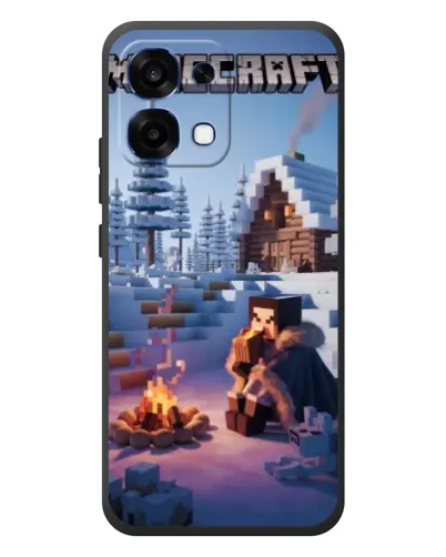 Чохол для OPPO A6 Pro з картинкою «Зимовий Minecraft»