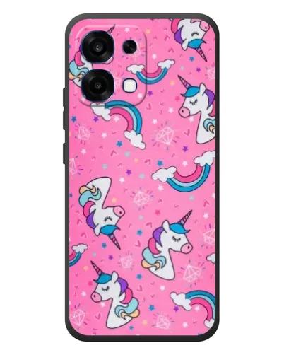 Чохол для OPPO A6 Pro з картинкою «Unicorn паттерн рожевий»