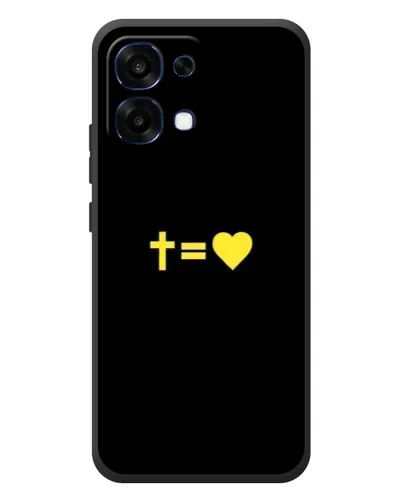 Чехол для OPPO A6 Pro с картинкой «Сердце и Крест»
