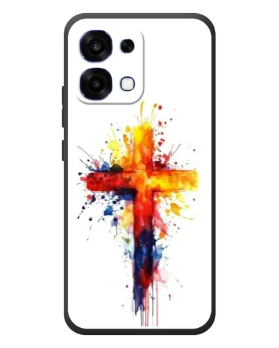 Чехол для OPPO A6 Pro с картинкой «Акварельный крест»