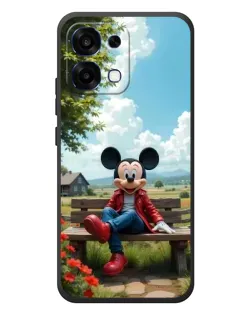 Чехол для OPPO A6 Pro с картинкой «Микки на скамейке»