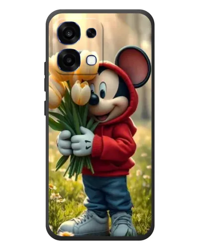 Чехол для OPPO A6 Pro с картинкой «Микки с тюльпанами»