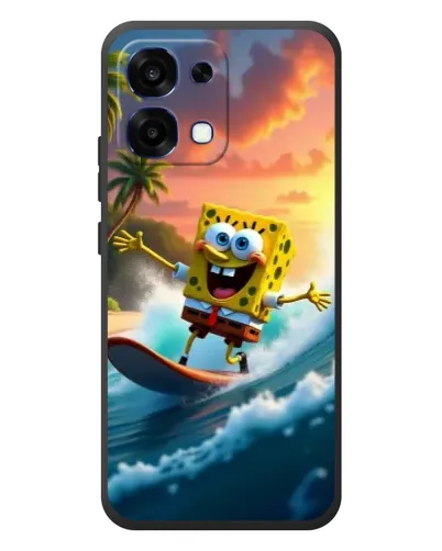 Чохол для OPPO A6 Pro з картинкою «Губка Боб серфінгіст»