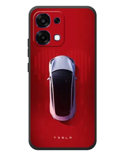 Чехол для OPPO A6 Pro с картинкой «Tesla Top View»