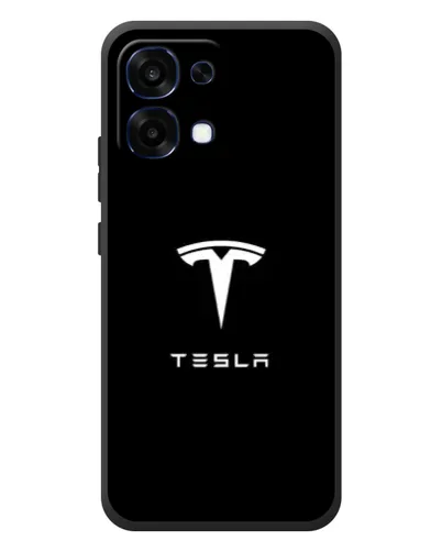Чехол для OPPO A6 Pro с картинкой «Tesla White Logo»