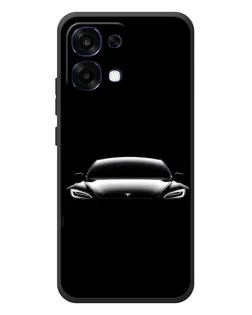 Чехол для OPPO A6 Pro с картинкой «Фары Tesla Night»