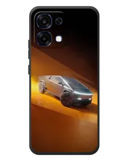 Чехол для OPPO A6 Pro с картинкой «Cybertruck в пустыне»