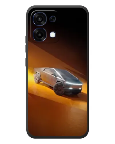 Чехол для OPPO A6 Pro с картинкой «Cybertruck в пустыне»