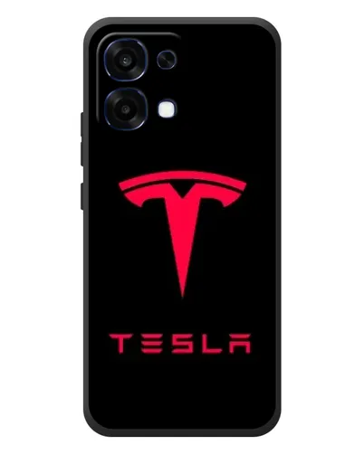 Чехол для OPPO A6 Pro с картинкой «Tesla Red Logo»