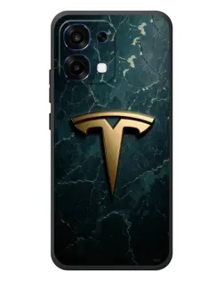 Чехол для OPPO A6 Pro с картинкой «Мраморная Tesla Gold»