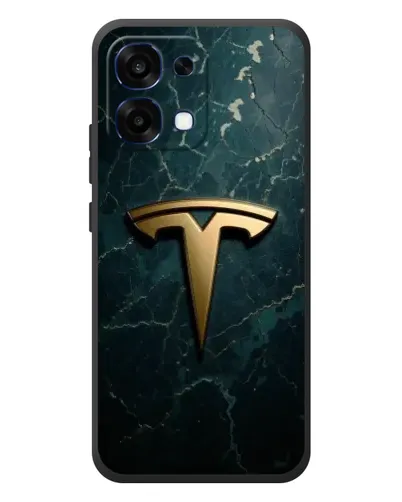 Чехол для OPPO A6 Pro с картинкой «Мраморная Tesla Gold»