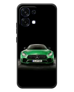 Чехол для OPPO A6 Pro с картинкой «Mercedes — неоновый лого»