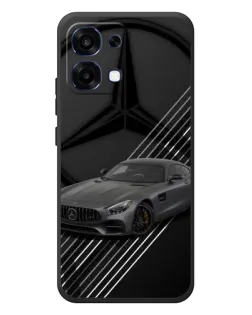Чехол для OPPO A6 Pro с картинкой «Mercedes AMG — графика»