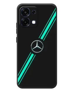 Чехол для OPPO A6 Pro с картинкой «Спортивные линии Mercedes»