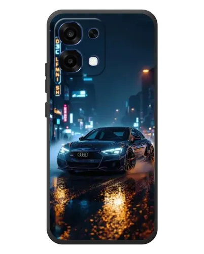 Чохол для OPPO A6 Pro з картинкою «Нічне місто та Audi»
