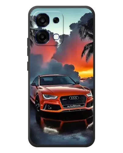 Чохол для OPPO A6 Pro з картинкою «Audi — захід сонця»